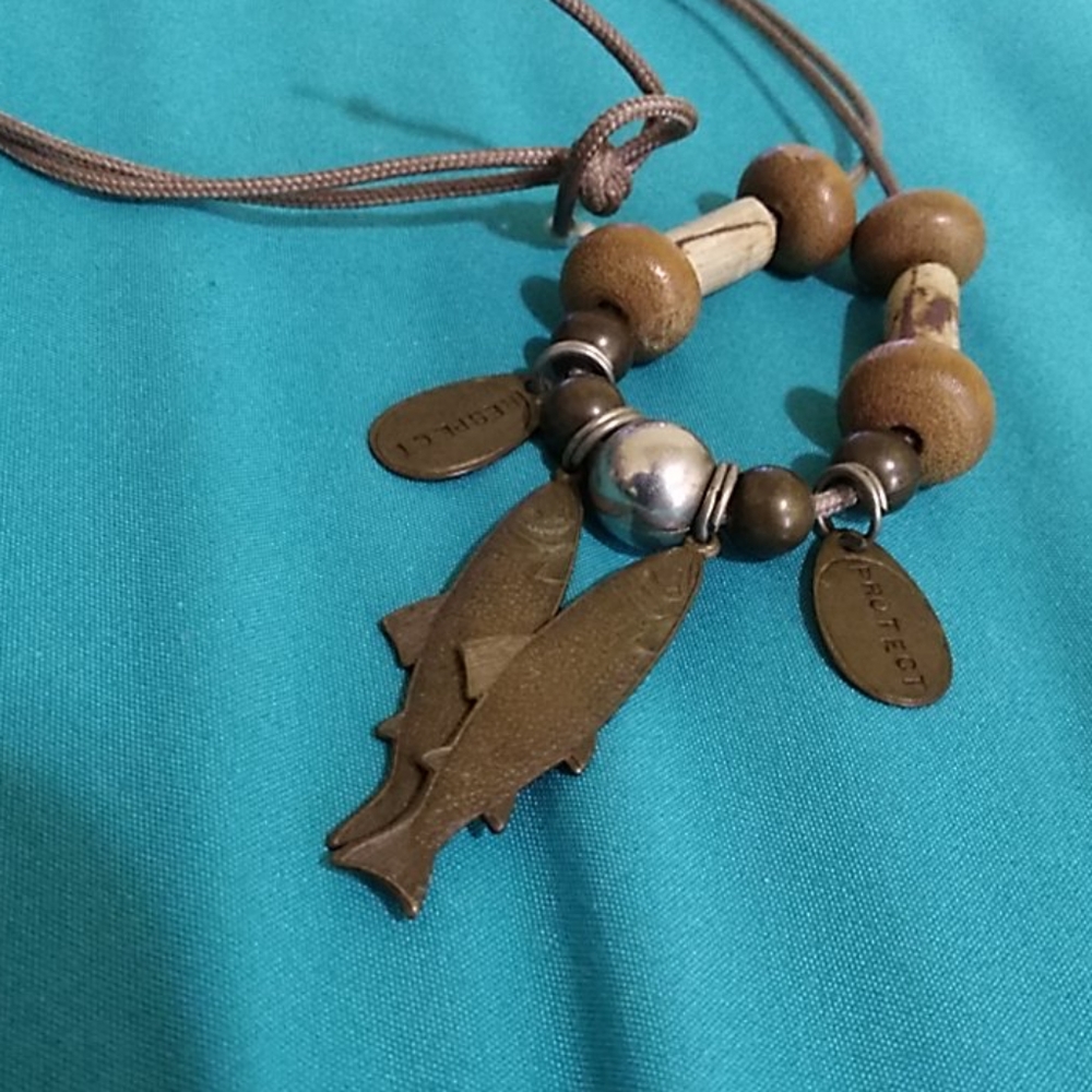 Long, fish necklace (VINTAGE)